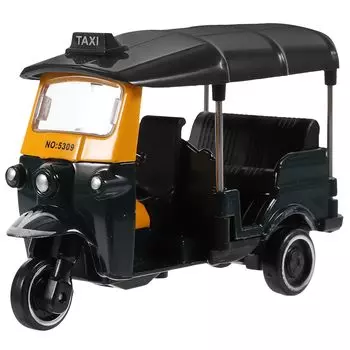 LEDMOMO Dream Tomica Dream Tomica Мини-автомобиль с откидной картой и ящиком для хранения Подарок на день рождения Модель трехколесного велосипеда Модель трехколесного велосипеда из сплава Винтажный трехколесный велосипед