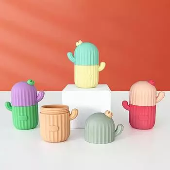 Ледяная решетка для лица в форме кактуса, силиконовая форма для кубиков льда, замораживающий роликовый массажер для лица, многоразовый роликовый инструмент для ухода за кожей с ледяным охлаждением