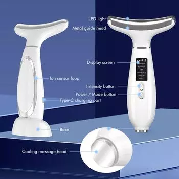 Ледяной компресс для шеи, косметический массажер, стимулирует акупунктурные точки, многофункциональный аппарат, лифтинг, укрепление кожи, удаление морщин