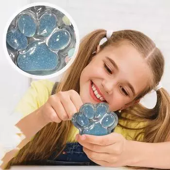 Ледяной прозрачный блестящий кошачий щипок забавный прозрачный декомпрессионный Игрушка Vent креативный высококачественный симулятор новинка игрушка подарок One Size синий