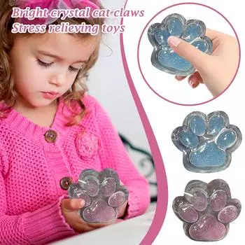 Ледяной прозрачный блестящий кошачий щипок забавный прозрачный декомпрессионный Игрушка Vent креативный высококачественный симулятор новинка игрушка подарок One Size синий