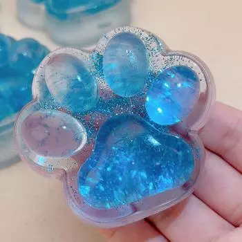 Ледяной прозрачный блестящий кошачий щипок забавный прозрачный декомпрессионный Игрушка Vent креативный высококачественный симулятор новинка игрушка подарок One Size синий