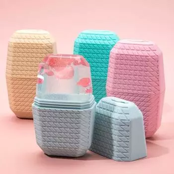 Ледяной ролик для лица и глаз, инструменты для ухода за кожей лица, Гуа Ша, массаж лица, силиконовая форма для льда, многофункциональная компактная многоразовая форма для льда светло-синий