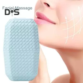 Ледяной ролик для лица и глаз, инструменты для ухода за кожей лица, Гуа Ша, массаж лица, силиконовая форма для льда, многофункциональная компактная многоразовая форма для льда светло-синий