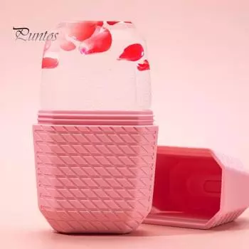 Ледяной ролик для лица и глаз, инструменты для ухода за кожей лица, Гуа Ша, массаж лица, силиконовая форма для льда, многофункциональная компактная многоразовая форма для льда озеро синий