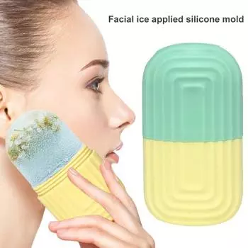 Ледяной роликовый массажер для лица, многоразовый ледяной компресс, мешочек для глаз, удаление пор, сужение лица, силиконовая форма для льда, женский инструмент для ухода за кожей