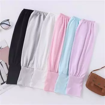 Ледяной рукав против солнечных ожогов, летние рукава для защиты от ультрафиолетовых солнечных лучей, женские рукава для вождения, защита от солнца, длинный рукав, свободные рукава для езды на велосипеде с защитой от УФ-лучей One Size синий