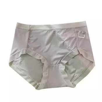 Ледяной шелк, бесшовное дышащее нижнее белье большого размера, женские трусы, модные простые брюки с маской для лица M