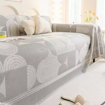 Ледяной шелк, чехол для дивана, полотенце, полностью покрытый чехол для дивана, цельный чехол для четырех сезонов, универсальная диванная подушка, одеяло, современный свет, роскошь 180*130cm