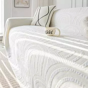 Ледяной шелк, холодное тканевое полотенце для дивана, современный простой нескользящий чехол для дивана, прохладное полотенце для дивана в горошек, летний крем 180*130cm