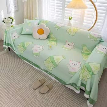 Ледяной шелк, крутой летний коврик с рисунком зебры, диванная подушка, скандинавский свет, роскошное летнее универсальное универсальное одеяло для дивана 180*130cm