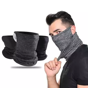 Ледяной шелк, маска для лица, гетры для шеи, дышащие ветрозащитные солнцезащитные очки, шарф для лица, бандана серый