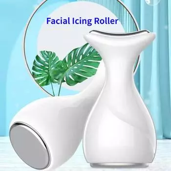 Ледяной валик для лица для лица, глаз и шеи, многоразовый уход за лицом, форма для льда, массаж лица, красота для лица, ледяной валик, инструмент для ухода за кожей, удаление тонких линий белый