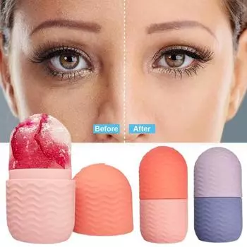 Ледяной валик для лица снимает отечность, удаляет тонкие линии, силикагель, уход за кожей, очищение лица, ледяной валик для лица, поставки для салонов красоты розовый
