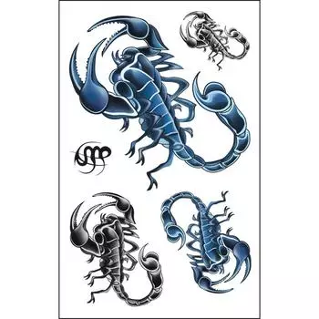 [Ледяные] Водонепроницаемые и экологически чистые татуировки-наклейки для татуировки на руке скорпиона