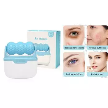 Ледяные валики для лица Ледяные валики для лица Средства по уходу за кожей 2 в 1 Массажер для лица Глазные валики для глаз Инструмент для ухода за кожей розовый