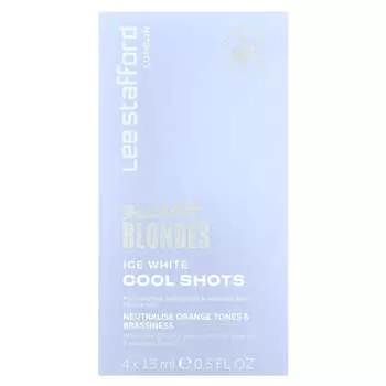 Lee Stafford, Bleach Blonde, Cool Shot, Ice White, 4 упаковки, 0,5 жидких унций (15 мл)