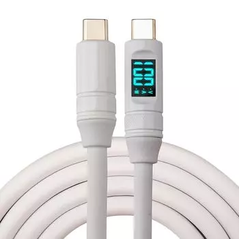 Leehitech 1M 100W/5A безопасная зарядка USB-C к кабелю LED интеллектуальный зарядный дисплей быстрая передача данных 20 Гбит/с 8K@60 Гц Видеовыход Кабель Type C, iPhone