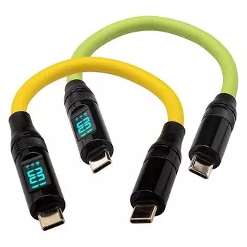 Leehitech 20,2M 100W/5A безопасная зарядка USB-C к кабелю LED интеллектуальный зарядный дисплей быстрая передача данных 20 Гбит/с 8K@60 Гц Видеовыход Кабель Type C, iPhone