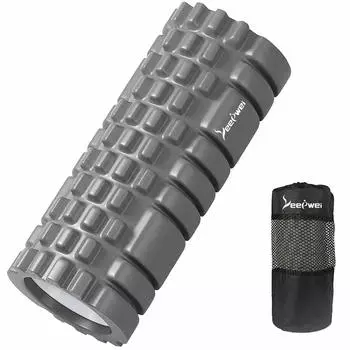 LEEPWEI пенный ролик миофасциальный релиз сетка пенный ролик йога шест тренировка спортивный фитнес растяжка оборудование сумка для хранения серый