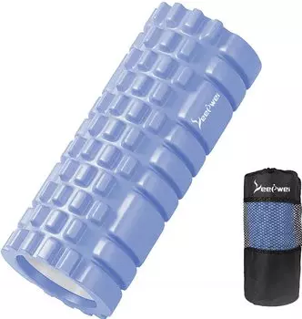 LEEPWEI пенный ролик миофасциальный релиз сетка пенный ролик йога шест тренировка спортивный фитнес растяжка оборудование сумка для хранения светло-синий