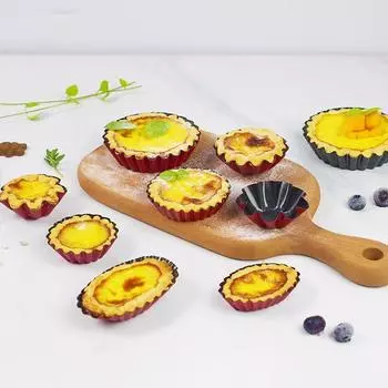 Leeseph 12-Pack Tart Mold Cupcake Cake Muffin Form Tin Pan Инструмент для выпечки Углеродистая сталь