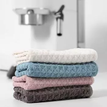 Leeseph Coffee Bar Square Cleaning Towels Barista Salon, Espresso Coffee Cleaning Accessories Soft Absorbing Kitchen Accessories синий