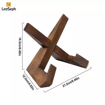 Leeseph Cookbook Stand Set of 2, Wooden Cookbook Display Stand Holder, for Kitchen Countertops, Tablets, Recipe Books, and Photo