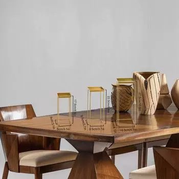 Leeseph Мини Поднос для сервировки Набор из 3 Подставок для кексов Металлические Подставки/Подставки для демонстрации еды Прямоугольное Поднос для сервировки Металлический Поднос белый