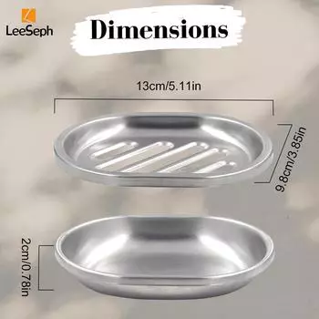 Leeseph Нержавеющая сталь держатель мыла, поднос для мыльницы, столешницы для кухонной раковины в ванной комнате для хранения мыла, губок, скребков серебряный