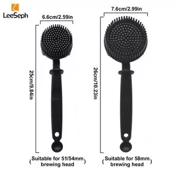 Leeseph новейшая щетка для чистки кофемашины, щетка для чистки головки эспрессо-группы, съемные силиконовые щетинки, инструмент для чистки