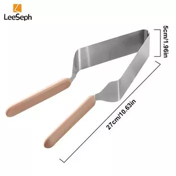 Leeseph нож для торта из нержавеющей стали с двойной ручкой, разделитель для торта, резак для теста, инструмент для выпечки десертов, хлеба и выпечки серебряный