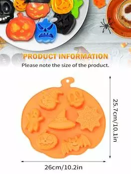 Leeseph силиконовая форма для выпечки тыквы с привидением на Хэллоуин, антипригарная форма для выпечки шоколадного желе, помадки, торта для вечеринки в подарок