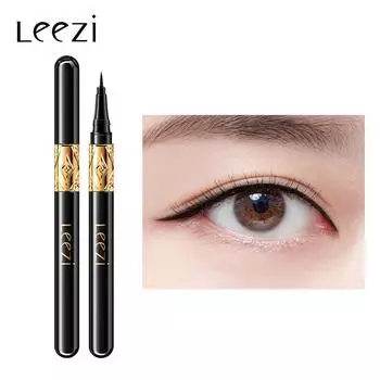 Leezi Black Buck Fine Line Быстросохнущая подводка для глаз Несмываемая водостойкая подводка для глаз с тонким кончиком