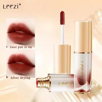 Leezi Crystal Glaze Антипригарная глазурь для губ Не выпадает из белого цвета Показывает цвет Мягкий туман Не высыхает Для удержания макияжа Глазурь для губ 01