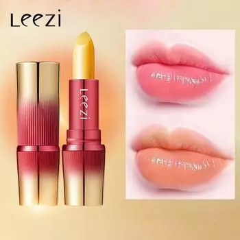Leezi Precision Gemstone Изменение цвета губной помады Увлажняющая рельефная сухая губная помада Теплый ощущение изменения цвета Бальзам для губ 1#