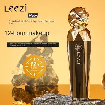 Leezi Small Black Bottle Soft Mist Hold Foundation Concealer 12-часовая фиксация без снятия макияжа