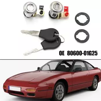 Left & Right Door Lock Set W/ Keys Fit For Nissan Pickup 1984-1998 80600-01G25