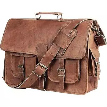 Legend Кожа Винтаж Мужская Сумка Мессенджер На Плечо Сумка для Ноутбука Портфель 15 x 11 x 4 in коричневый