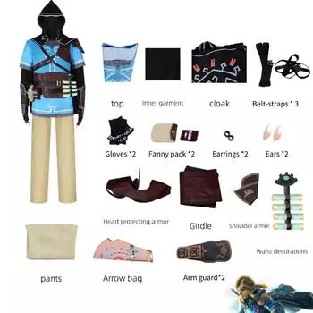 Legend The Game Of Zelda Tears Of The Kingdom Link Polyester Cosplay Costume M