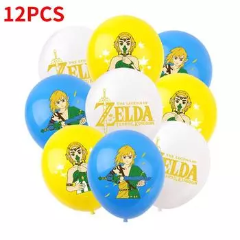 Legend The Of Zelda Game Theme Birthday Party Decoration Banner Balloon Flags 12 Balloons