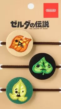Легенда о Zelda Резинки для волос Набор из 3 пуговиц из ореха Корок Nintendo Tokyo Limited Товары