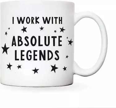 Легендарная керамическая кружка с отметкой для кофе Новая Я работаю с абсолютными легендами 301-400ml