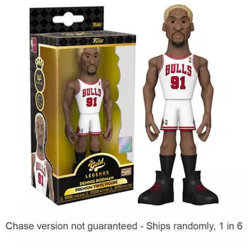 Легенды НБА: Dennis Rodman 5-дюймовые виниловые пластинки Gold Chase поставляются 1 из 6