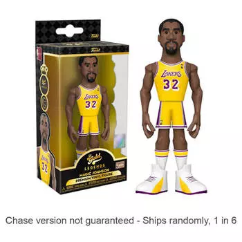 Легенды НБА: Виниловые 5-дюймовые виниловые Gold Chase Magic Johnson поставляются 1 из 6