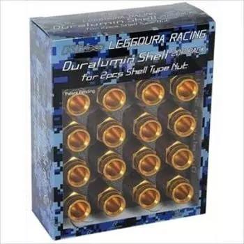 LEGGDURA RACING Shell Type Lock Nut Set M12 x KYO-EI & (RL53) P1.25 Gold, RL53-13A золотой