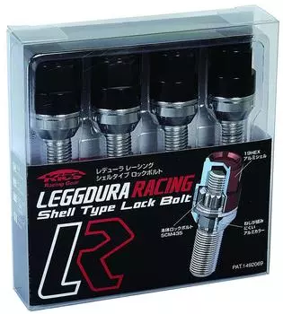 LEGGDURA RACING Wheel Lock M14 x 14R 40mm KIL8040K KYO-EI Bolt, P1.5, Taper, Neck, Black, чёрный
