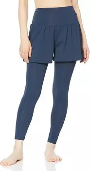 Leggings Beauty Yoga Mesh Style Layered Bottoms Length 49266PS Dark Navy LL [Atsugi] [Clear Active] 8/4 Women s