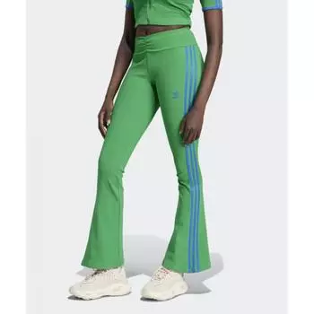 Леггинсы ADIDAS с расклешенными губами, зеленые JG8046 S