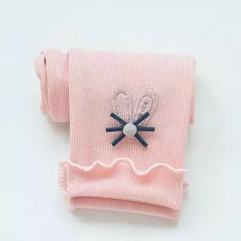 Леггинсы для девочек, милые хлопковые брюки, обтягивающие брюки с принтом, детские колготки с рисунком, повседневные брюки, одежда весна-осень 90